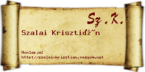 Szalai Krisztián névjegykártya